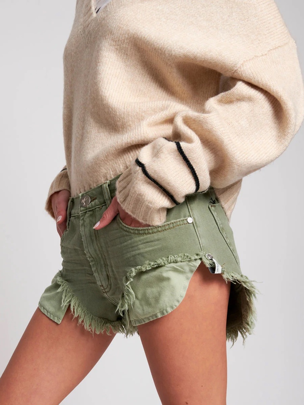 Rollers Army Green Cut Offs